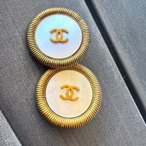 Gold Chanel earrings